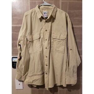 Mens Sportifusa Discovery Channel Mens Long Sleeve Shirt Size L Hiking Button Up